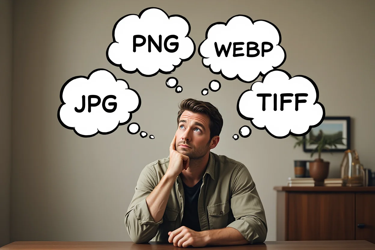 toutes les extensions qui correspondent à des formats d'image